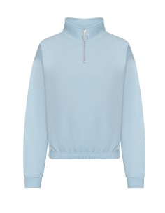A-JH037-Womens Cropped 1/4 Zip Sweat