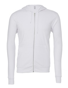 B-3739-Unisex Poly-Cotton Fleece Full-Zip Hoodie