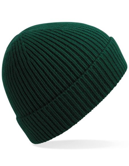 B-B380-Engineered Knit Ribbed Beanie