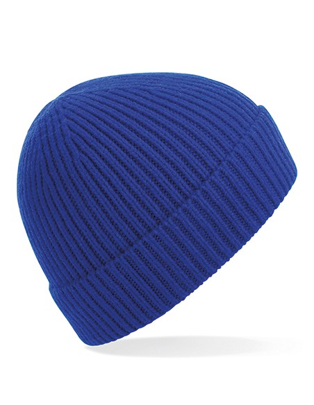 B-B380-Engineered Knit Ribbed Beanie