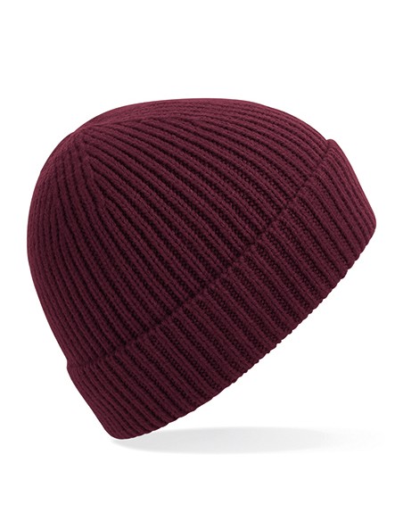 B-B380-Engineered Knit Ribbed Beanie