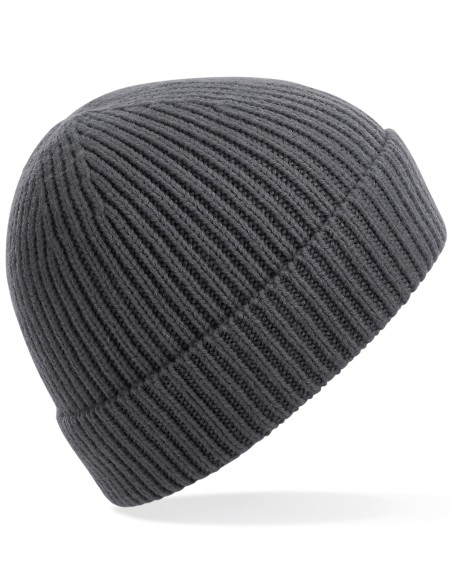 B-B380-Engineered Knit Ribbed Beanie