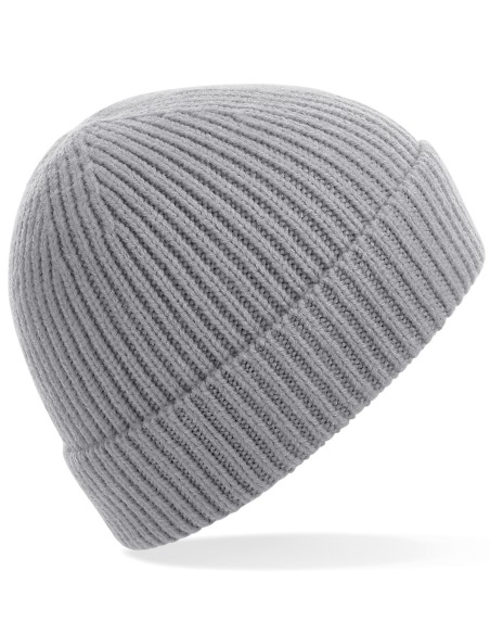 B-B380-Engineered Knit Ribbed Beanie