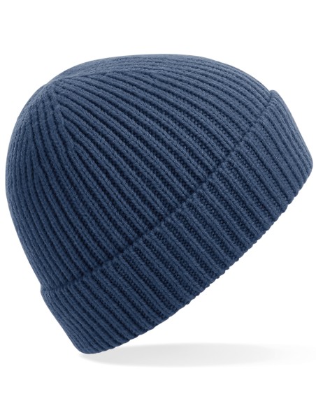 B-B380-Engineered Knit Ribbed Beanie