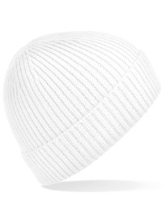 B-B380-Engineered Knit Ribbed Beanie