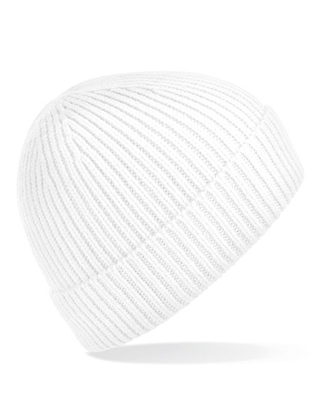 B-B380-Engineered Knit Ribbed Beanie
