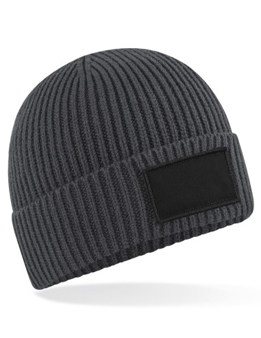 B-B442R-Fashion Patch Beanie