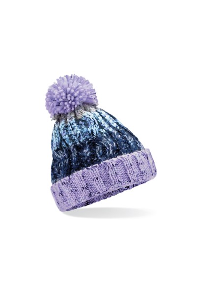 B-B486b-Junior Corkscrew Pom Pom Beanie