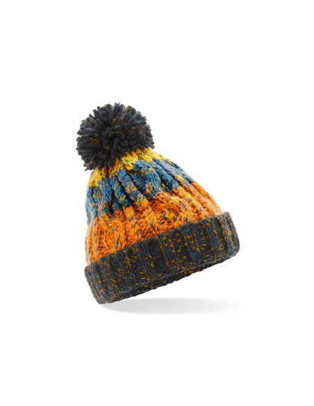 B-B486b-Junior Corkscrew Pom Pom Beanie