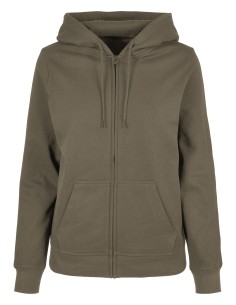 B-BB009-Ladies Basic Zip Hoody