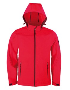 H-1101-Mens Hooded Soft-Shell Jacket