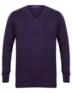 H-H720-Mens Lightweight V-Neck Jumper