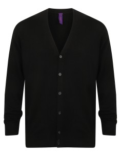 H-HB722-Cardigan col V à boutons Homme