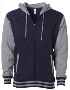 I-IND45UVZ-Unisex Heavyweight Varsity Zip Hood