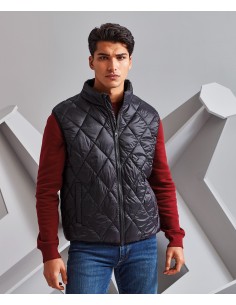 2-TS033-Gilet matelassé diamant