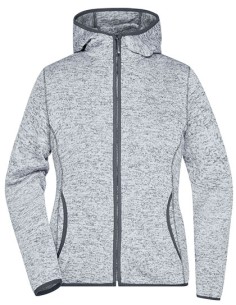 J-JN588-Ladies Knitted Fleece Hoody