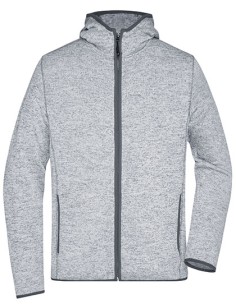 J-JN589-Mens Knitted Fleece Hoody