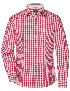 J-JN616-Ladies Checked Blouse