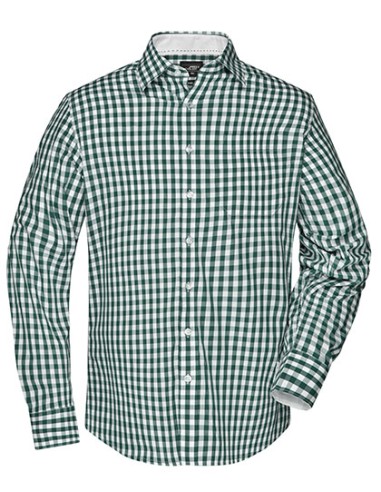 J-JN617-Mens Checked Shirt