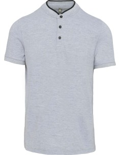 K-KA223-MEN'S SHORT SLEEVE POLO SHIRT WITH MANDARIN COLLAR
