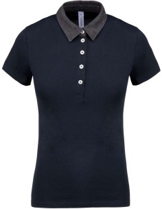 K-KA261-LADIES' TWO-TONE JERSEY POLO SHIRT