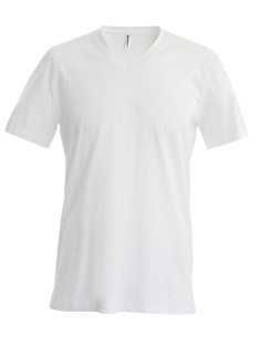 K-KA357-T-shirt col V manches courtes