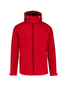 K-KA413-MEN'S DETACHABLE HOODED SOFTSHELL JACKET