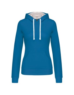 K-KA465-LADIES’ CONTRAST HOODED SWEATSHIRT