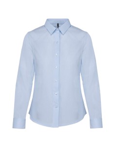 K-KA510-LADIES’ LONG-SLEEVED COTTON POPLIN SHIRT