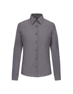 K-KA534-LADIES' LONG-SLEEVED OXFORD SHIRT