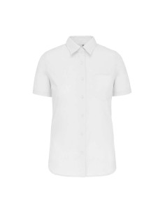 K-KA544-LADIES' SHORT-SLEEVED COTTON POPLIN SHIRT