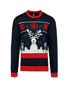 K-KA9011-UNISEX CREW NECK CHRISTMAS JUMPER