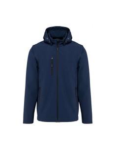 K-KB422-UNISEX 3-LAYER SOFTSHELL HOODED JACKET WITH REMOVABLE SLEEVES