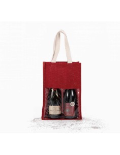 K-KI0268-JUTE BOTTLE BAG
