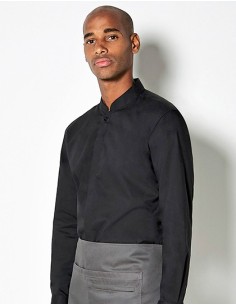B-KK123-Mens Tailored Fit Mandarin Collar Shirt Long Sleeve