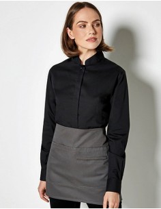 B-KK740-Womens Tailored Fit Shirt Mandarin Collar Long Sleeve