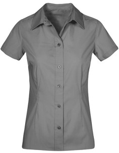 P-6305-Womens Poplin Shirt Short Sleeve