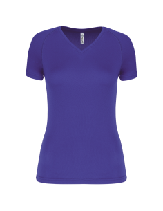 P-PA477-LADIES’ V-NECK SHORT SLEEVE SPORTS T-SHIRT