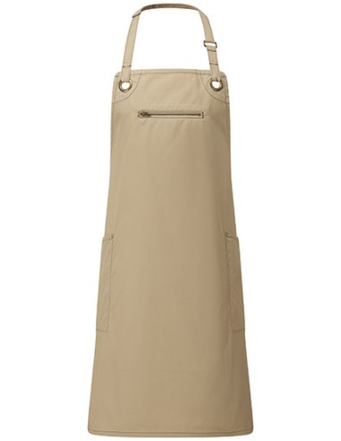 P-PR121-'Barley' Contrast Stitch Sustainable Bib Apron