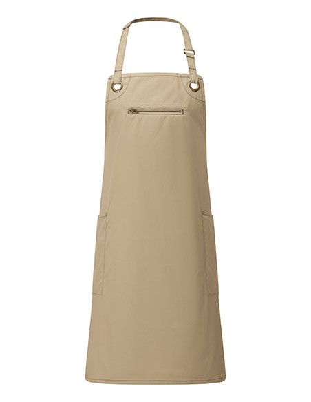 P-PR121-'Barley' Contrast Stitch Sustainable Bib Apron