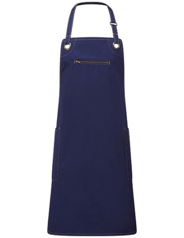 P-PR121-'Barley' Contrast Stitch Sustainable Bib Apron