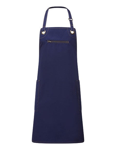 P-PR121-'Barley' Contrast Stitch Sustainable Bib Apron