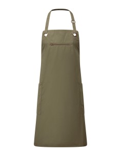 P-PR121-'Barley' Contrast Stitch Sustainable Bib Apron