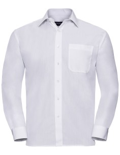 R-R-934M-0-Mens L/S Poly-Cotton Easy Care Poplin Shirt