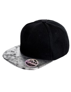 R-RC087X-Bronx Flat Glitter Peak Snapback Cap
