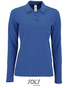 S-02083-Womens Long-Sleeve Piqué Polo Shirt Perfect
