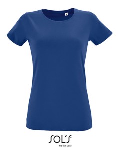 S-02758--Womens Round Neck Fitted T-Shirt Regent
