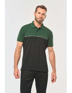 D-WK210-UNISEX ECO-FRIENDLY TWO-TONE SHORT SLEEVE POLO SHIRT