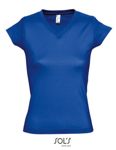 S-11388--Womens V-Neck-T-Shirt Moon
