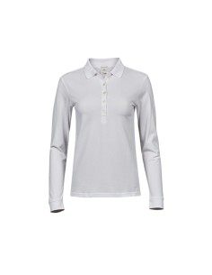 T-146-Womens Luxury Stretch Long Sleeve Polo